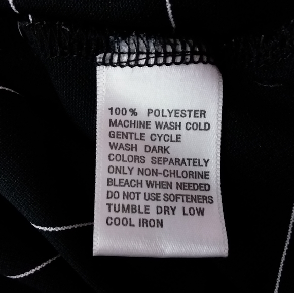 Greg Norman Golf Shirt Polo S/S Black White Stripe - Picture 6 of 6